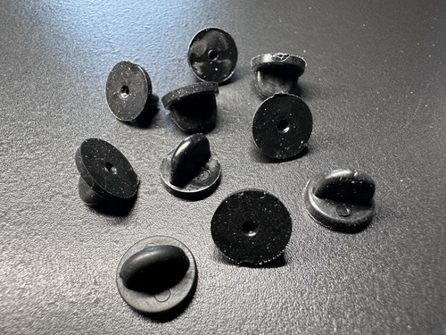 Pcs black rubber pin - black,