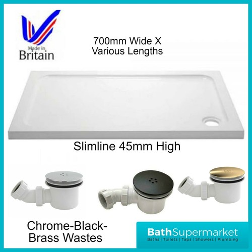 Stone resin rectangle shower - stone,