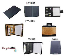 Business Folder A4 Size For Conference Leather Folder Zipped Folio Case Bag NEW