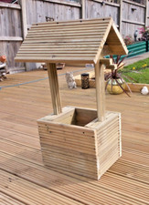 Large wooden wishing well for sale garden ornament free postage in uk
