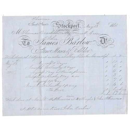 1865 billhead james - billhead,,