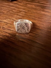 Solid Silver Masonic Signet Ring