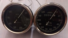 Smiths Chronometric 120mph Speedometer & Rev Counter Repro 