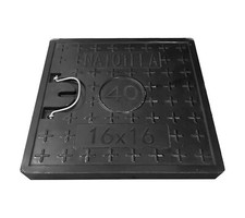 NATOTELA Manhole Cover-400x400mm Fiberglass Square Septic Tank Lid Access Inspec