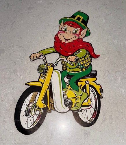Vtg beistle leprechaun moped - leprechaun,