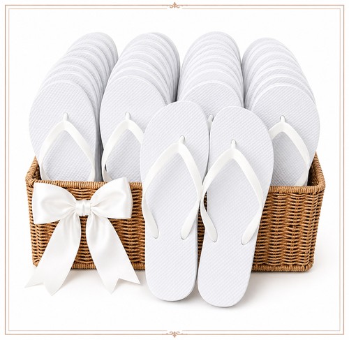 Pairs white flip flops - 20,