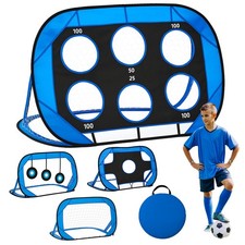 4 Modes Kids Football Goal, Pop Up Football Target Garden Net Gifts for Boys