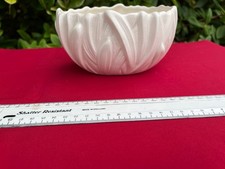 Vintage SylvaC Hyacinth Bowl White Leaf Design  2482 – Retro Cottagecore Planter