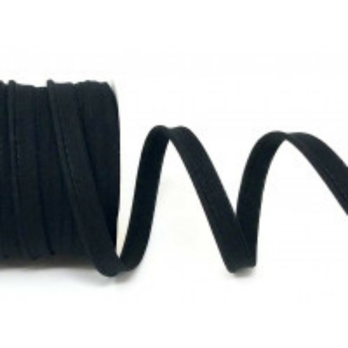 10mm black poly cotton - poly, flanged