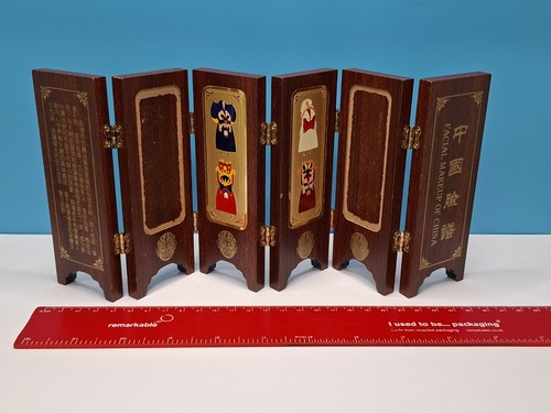 Vintage wooden folding screen - vintage,