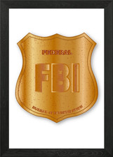 FBI Spoof Shield Badge Framed