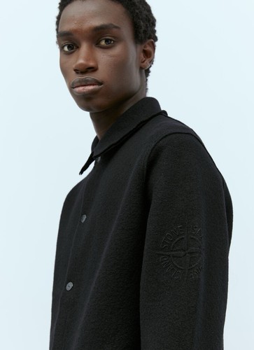 Stone island wool overshirt - stone,