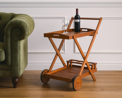 Serving trolley wheels tea - trolley, on