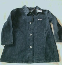 Girls Dark Blue Denim Coat Age 6 Years By Feu Follet -  BNWT