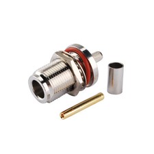 10x N Crimp Jack Nut bulkhead