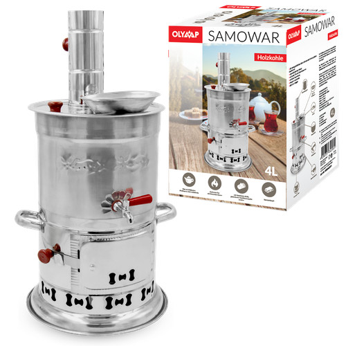 Charcoal samovar stainless - charcoal,