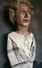 Antique Vintage Lifesize Margaret Thatcher Museum Mannequin Head Bust