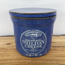Tuxford & Tebbutt - Ceramic Denby Lidded Jar English Blue Stilton 4"