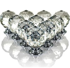 10 Crystal Glass Door Knobs