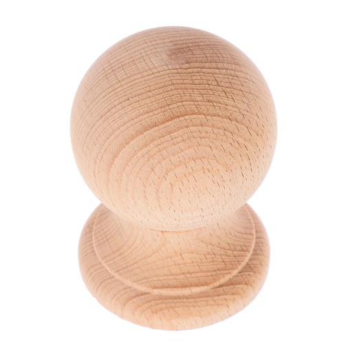 Round wood ball finial - wood,