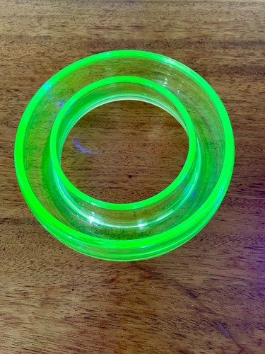 Uranium glass posy ring