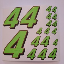 Lime Green red/blk  #4's