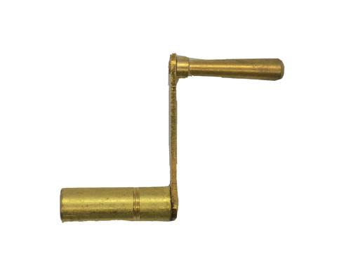 New small brass crank clock - new,