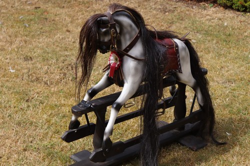 Vintage lines rocking - rocking, horse