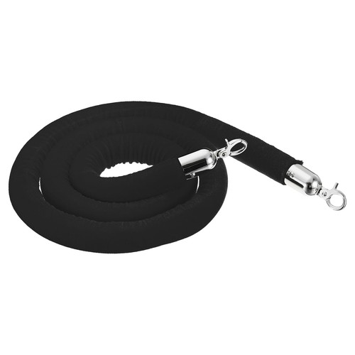 Black velvet stanchion rope - black,