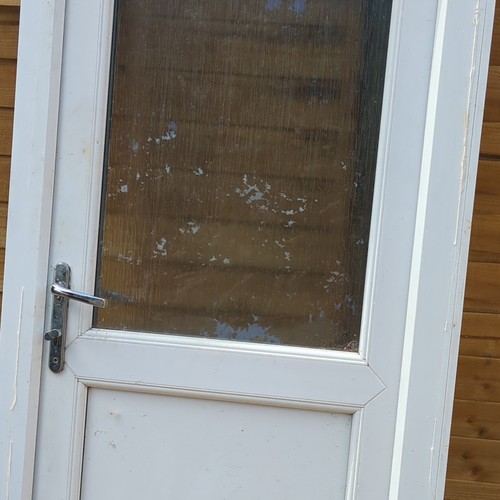White upvc single panel door - 2-panel,