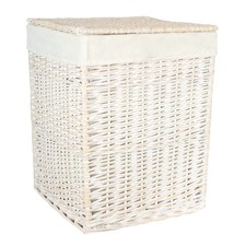 Square White Wash Wicker