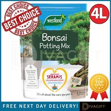 BONSAI POTTING COMPOST SOIL MIX STRONG ROOTS HEALTHY TREES SERAMIS 4L WESTLAND 