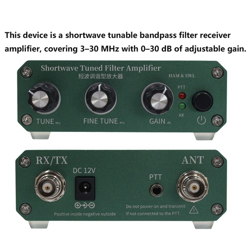Shortwave tunable amplifier - tunable,