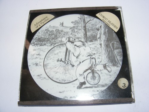 Antique magic lantern - antique, glass