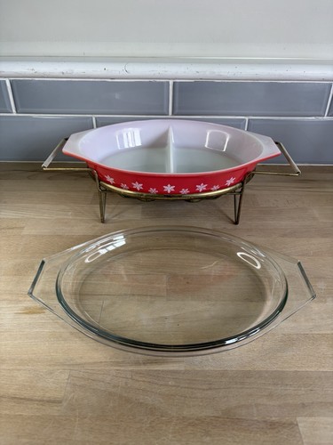 Vintage pyrex snowflake coral - vintage,