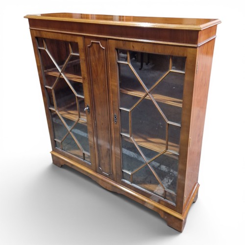 Yew bookcase double door - bookcase,