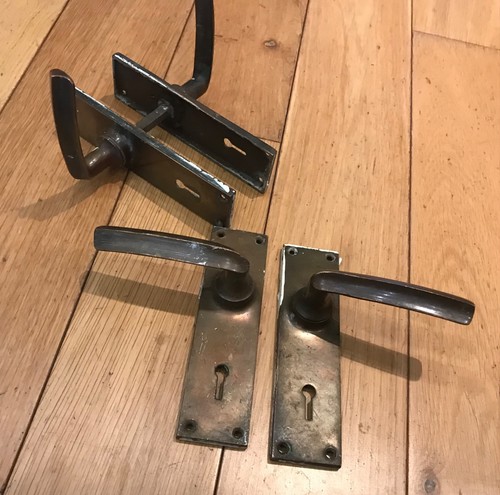 Vintage metal lever - metal,