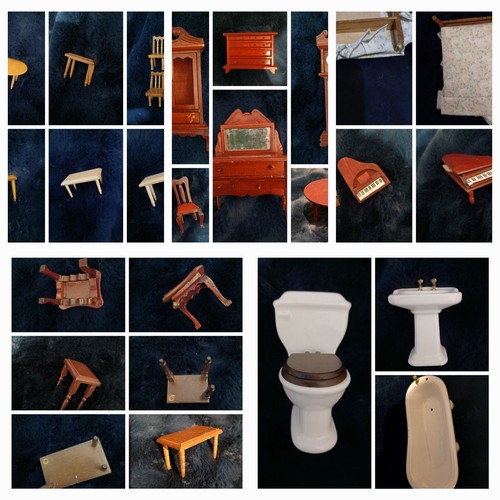 Antique dolls house furniture - dolls,