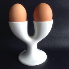 A Double Yoker?! White Ceramic
