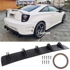 Rear Diffuser 10 Fins Bumper Lip Splitter Spoiler Black For Toyota Celica GTS