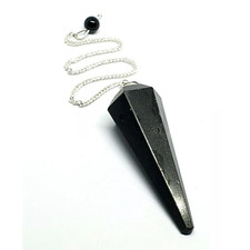 Black Tourmaline Pendulum Divination 6 Sided Facet Dowsing Scrying Tool Yes No
