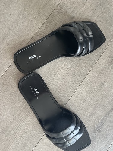 Black asos slider ladies - black,