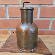 Antique French Brass and Copper Small Milk Water / Can /Jug /Churn 7.5" As Seen 