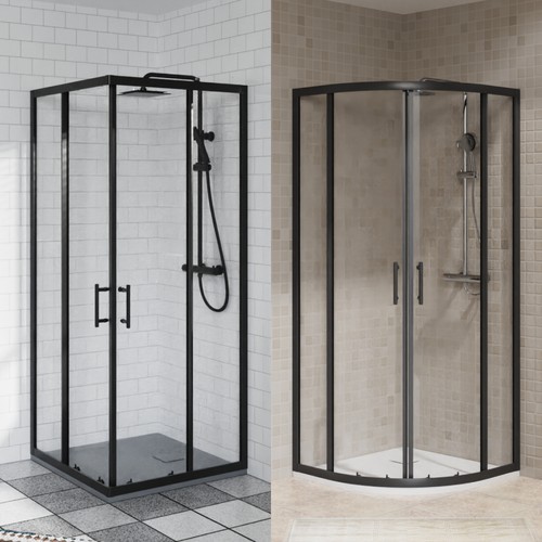 Black quadrant shower - quadrant,