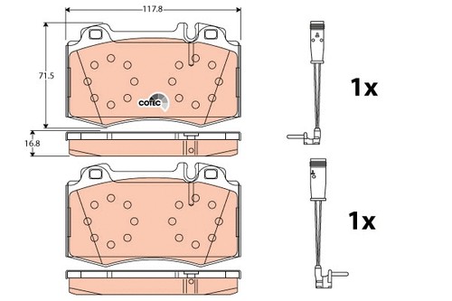 Front brake pad set - pad,