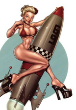 PIN UP GIRL waterslide decal X