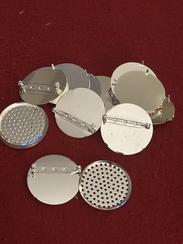 Round brooch back sets - , bar