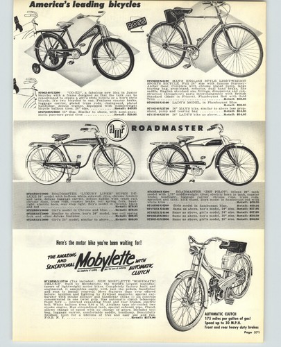 1957 paper mobylette moped - 1957, ad