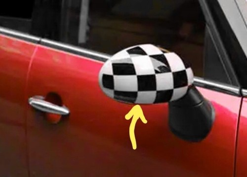 Wing mirror cover caps checker - cover,