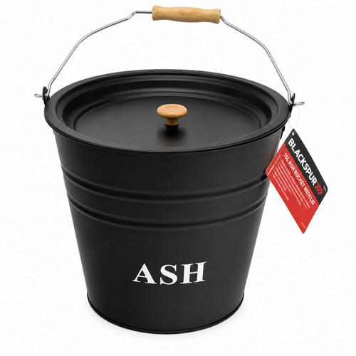 12l metal ash - bucket, lid